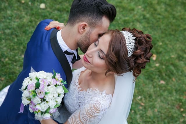 man and woman getting married